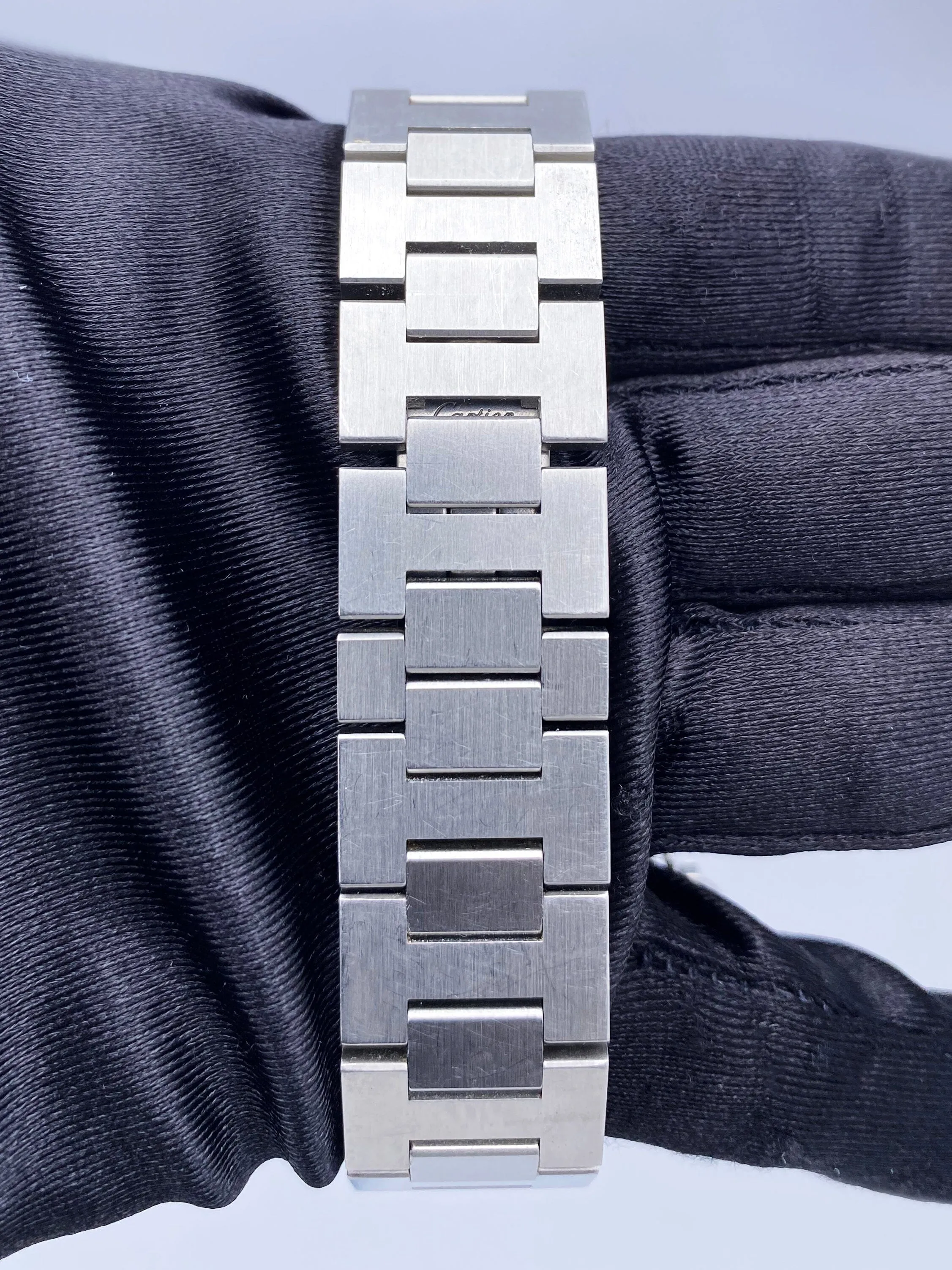 Cartier Pasha W31023M7 Silver Dial Steel Watch Box Papers