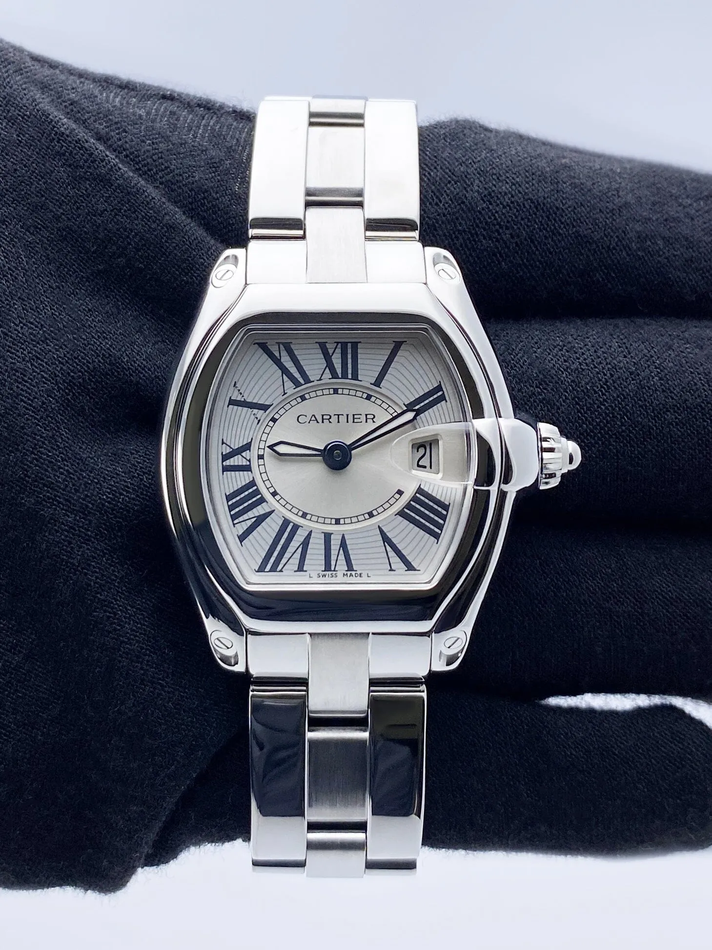 Cartier Roadster W62016V3 Stainless Steel Ladies Watch
