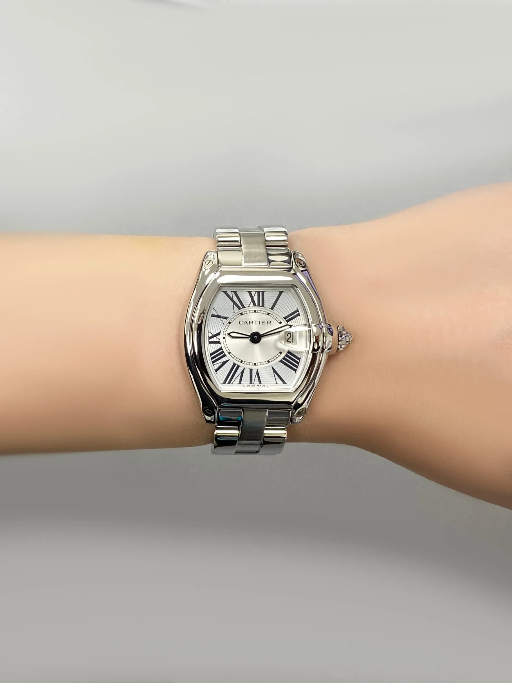 Cartier Roadster W62016V3 Stainless Steel Ladies Watch