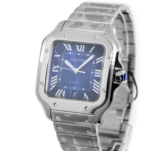 Cartier Santos 40mm Stainless Steel Blue Dial WSSA0030