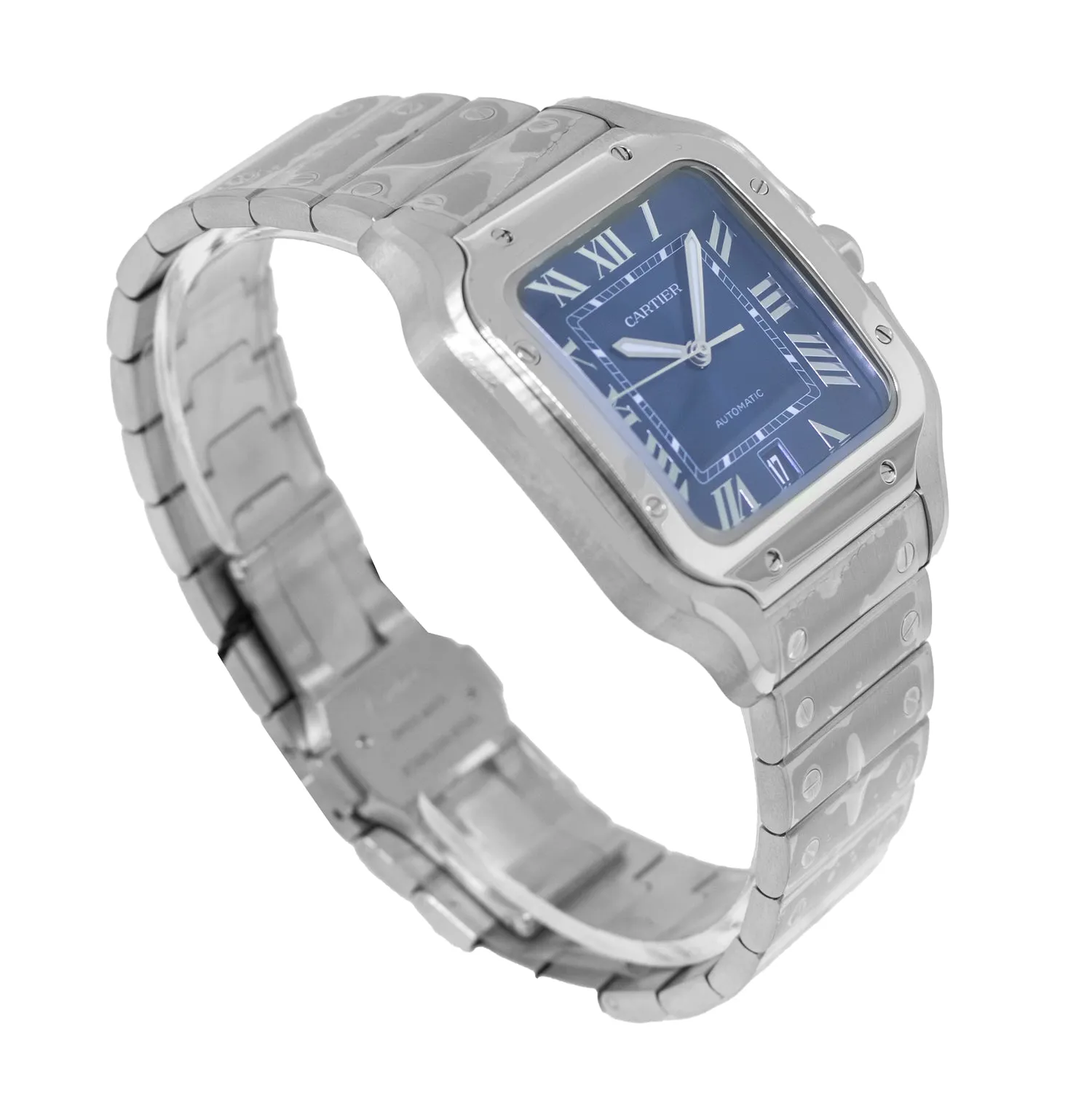 Cartier Santos 40mm Stainless Steel Blue Dial WSSA0030