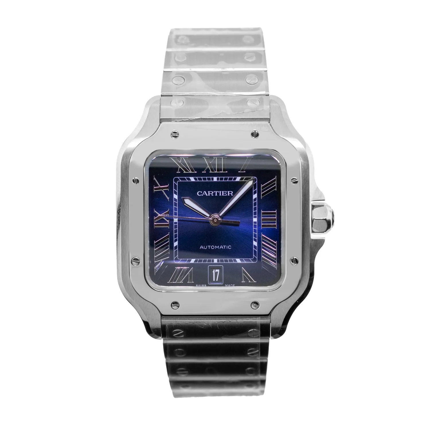 Cartier Santos 40mm Stainless Steel Blue Dial WSSA0030