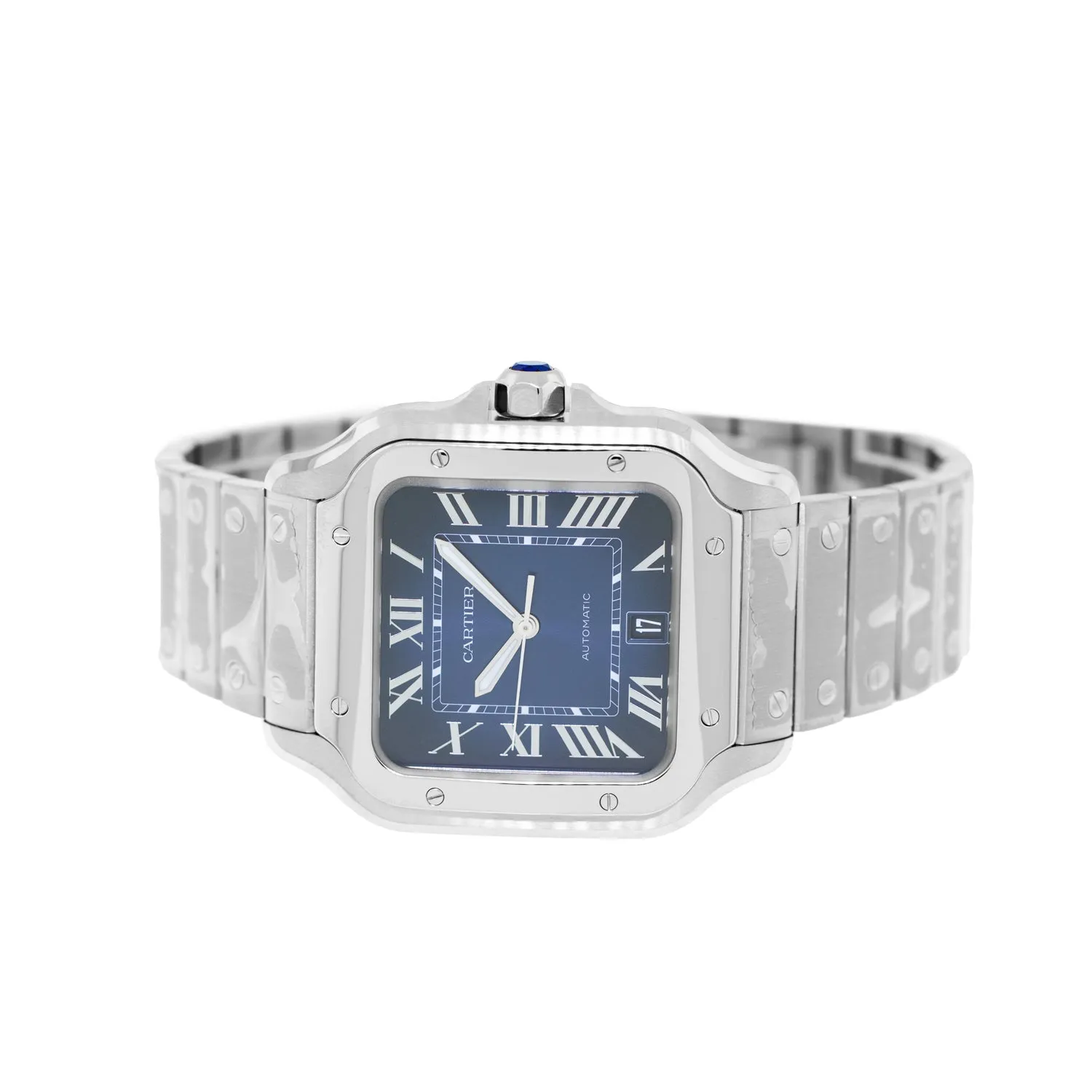 Cartier Santos 40mm Stainless Steel Blue Dial WSSA0030