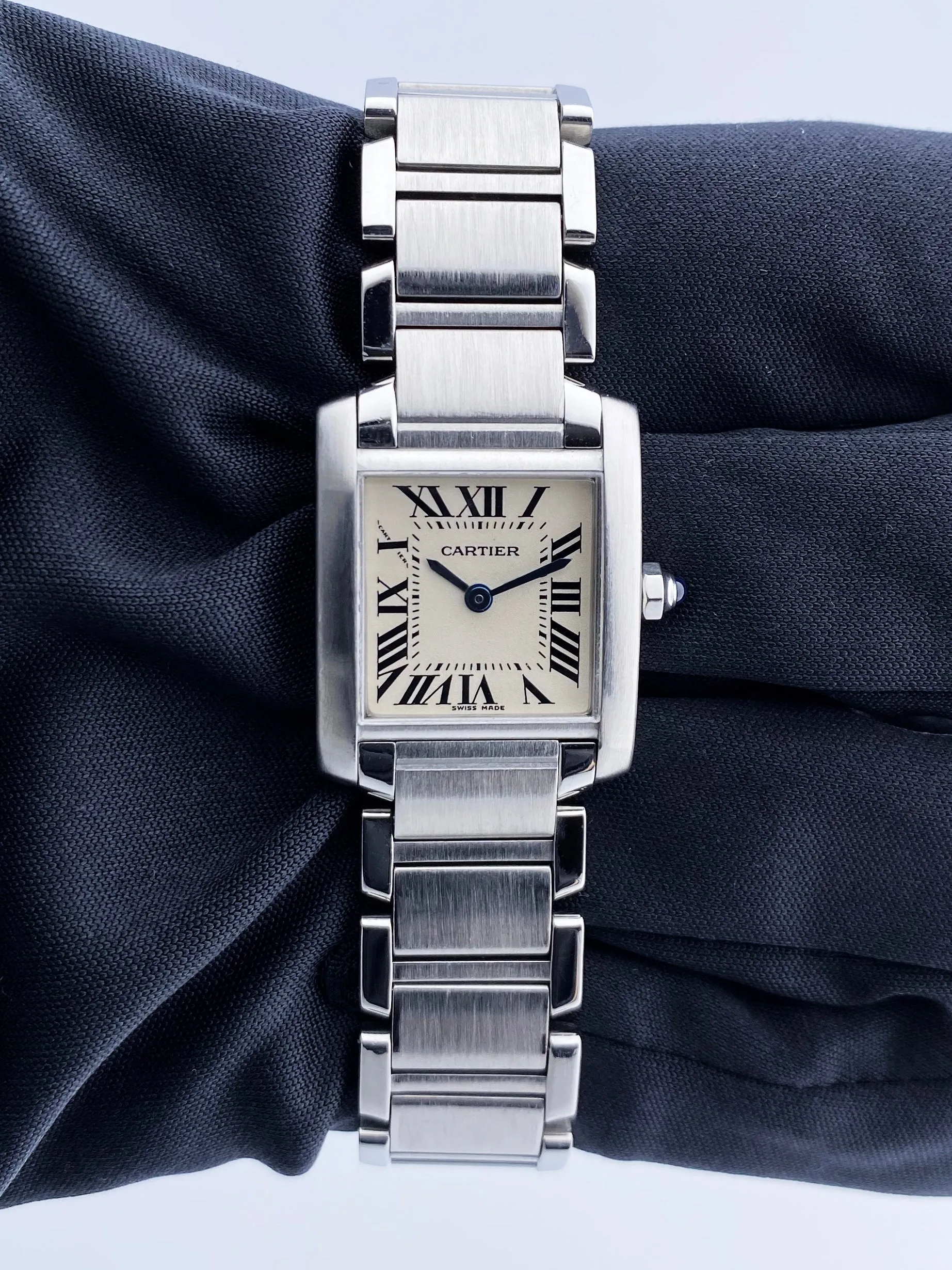 Cartier Tank Francaise 2384 Stainless Steel Ladies Watch