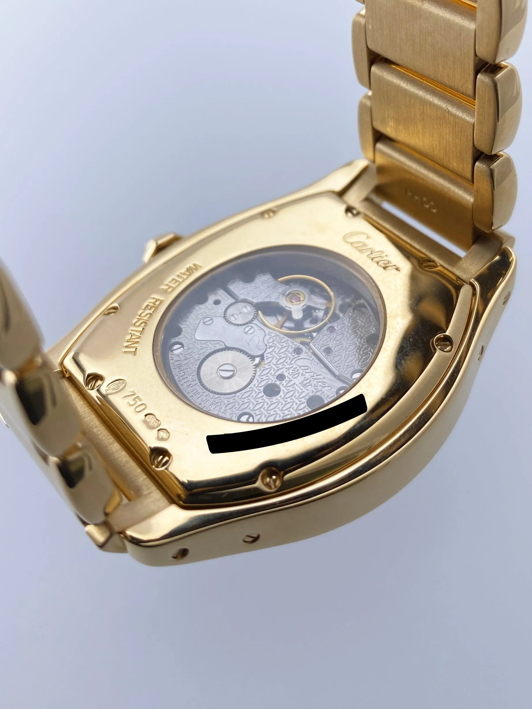 Cartier Tortue Large WA5037W8 Diamond Yellow Gold Mens Watch