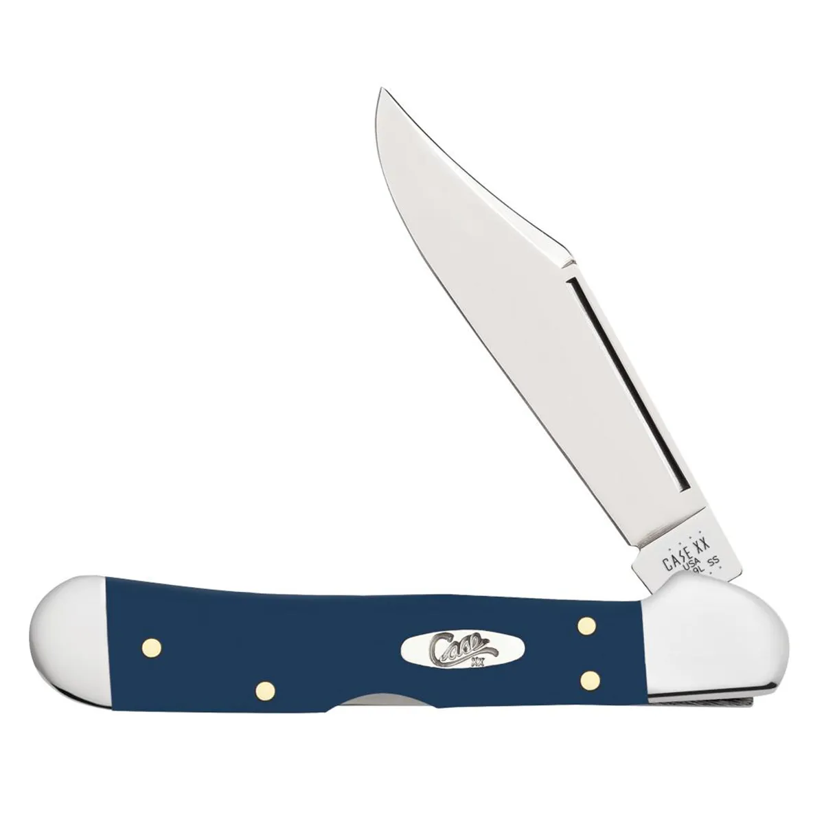 CASE KNIVES NAVY BLUE SYNTHETIC SMOOTH MINI COPPERLOCK