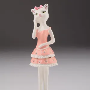 Cat with Pink Dress