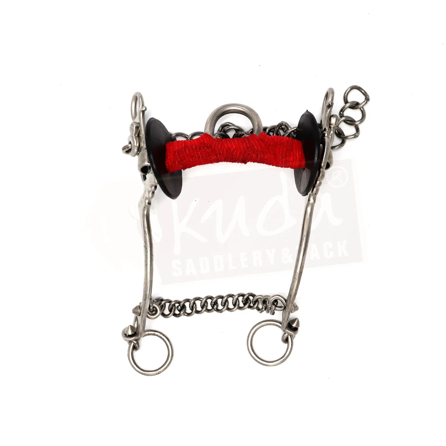 Chair Leg Bit with a Bar and Red Vet Wrap