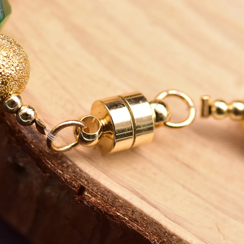 Charm Green Agate Natural Freshwater Pearl Bracelet Magnetic Fashion Jewelry