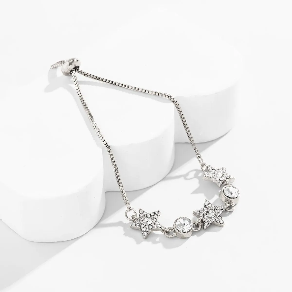 Chic CZ Inlaid Star Bracelet