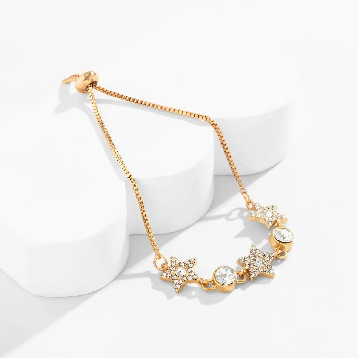 Chic CZ Inlaid Star Bracelet