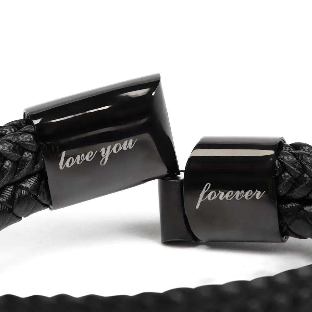 Class of 2024 Graduation Gift For Son, Grandson or Nephew Men's  Vegan Leather Braided Bracelet