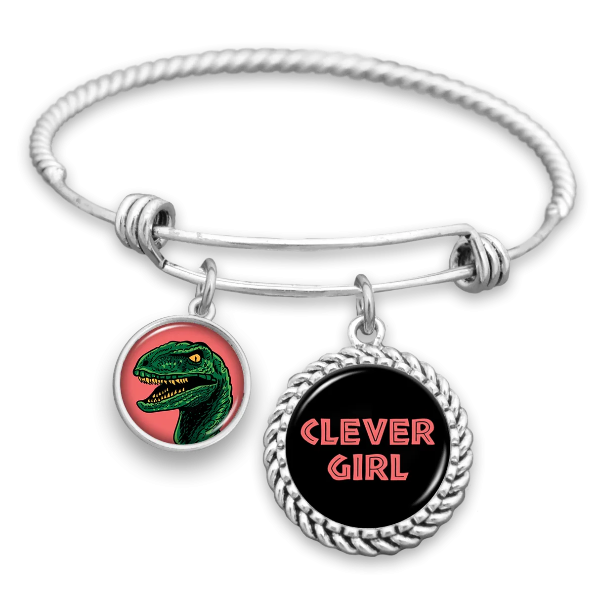 Clever Girl Dinosaur Charm Bracelet