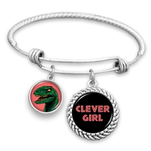 Clever Girl Dinosaur Charm Bracelet