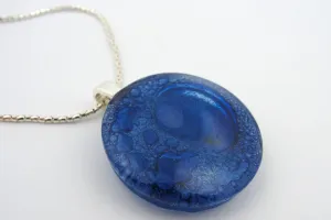 Cobalt Blue Small Medallion Necklace