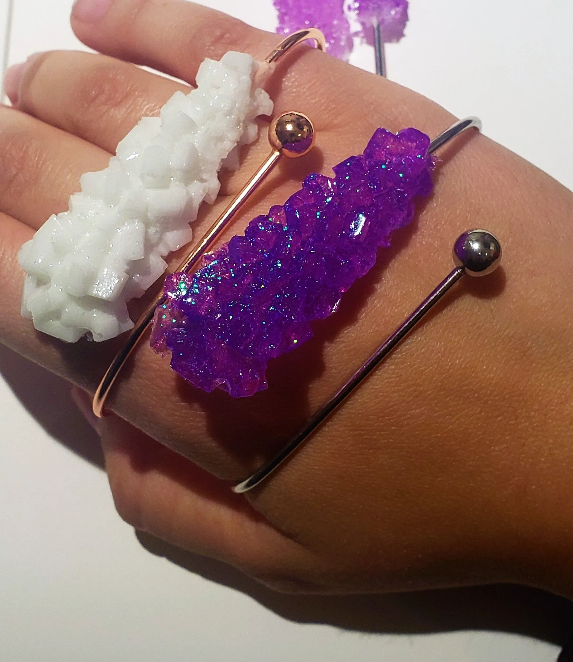 COBALT ROCK CANDY PALM CUFF