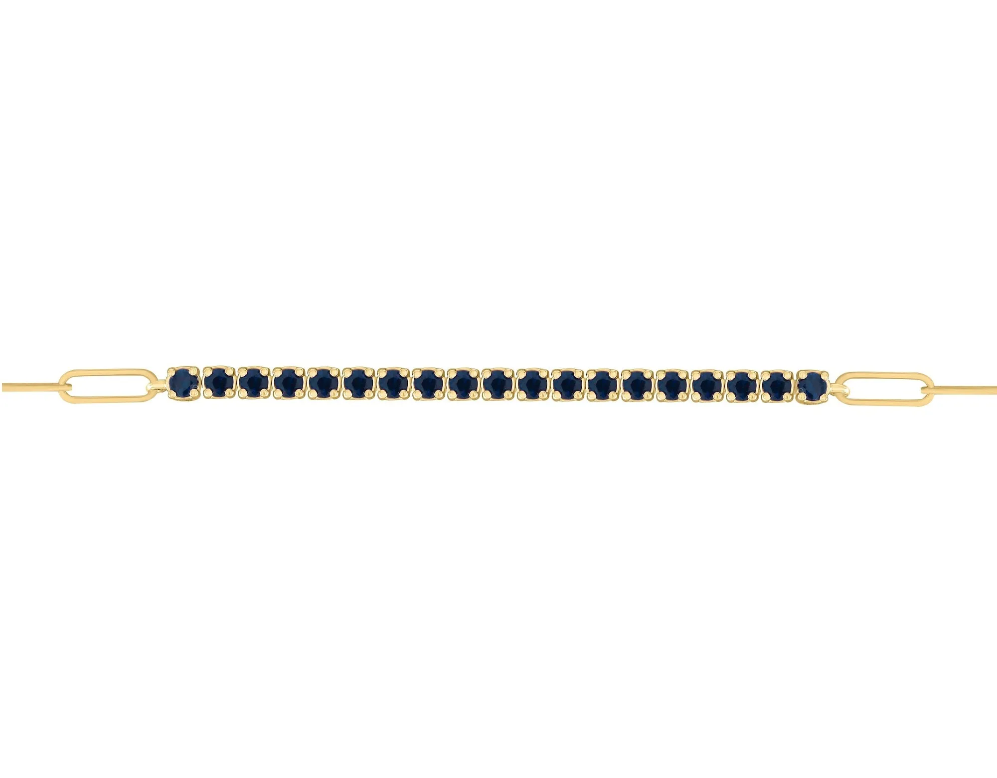 Color Stone Paperclip Bracelet
