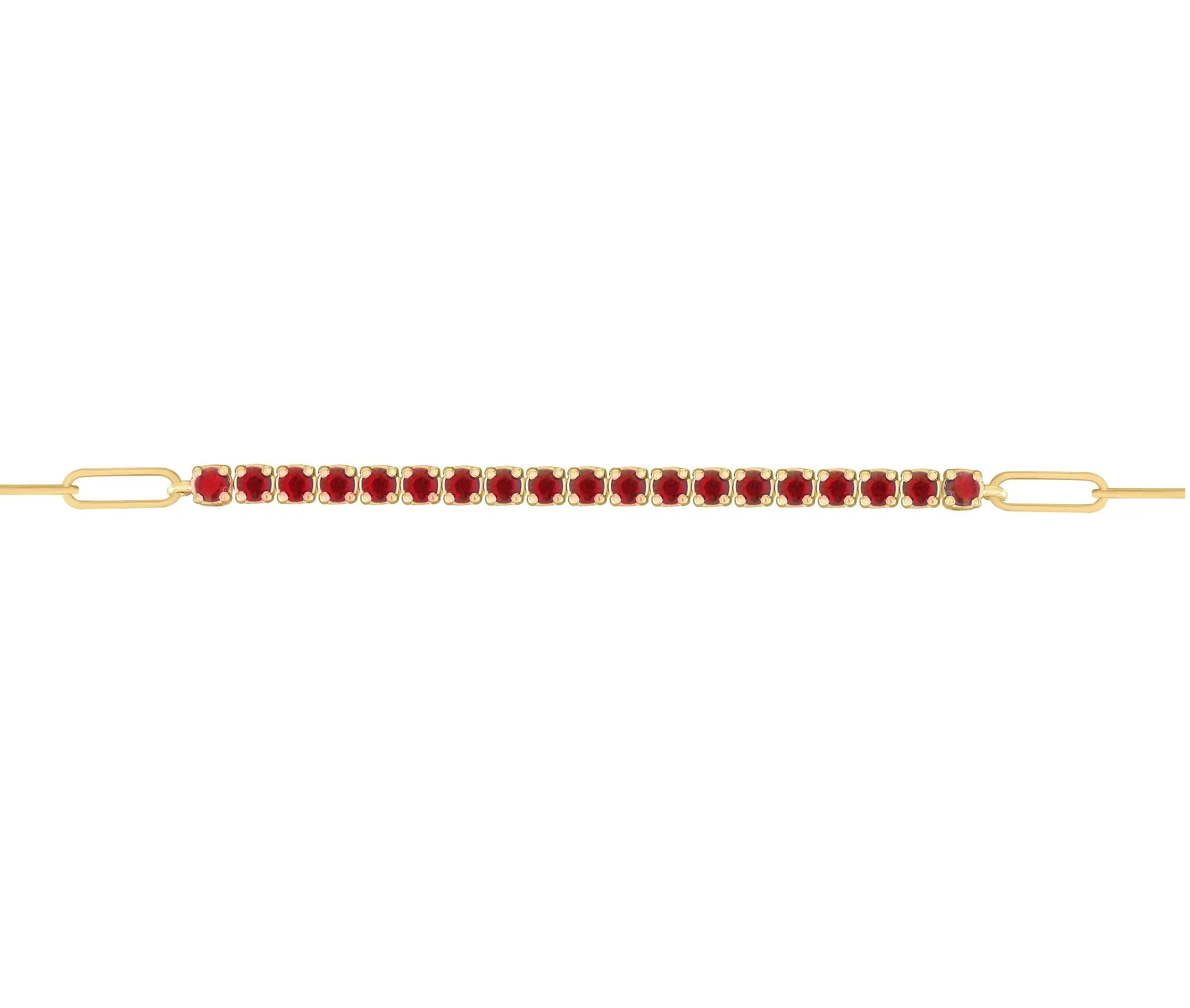 Color Stone Paperclip Bracelet