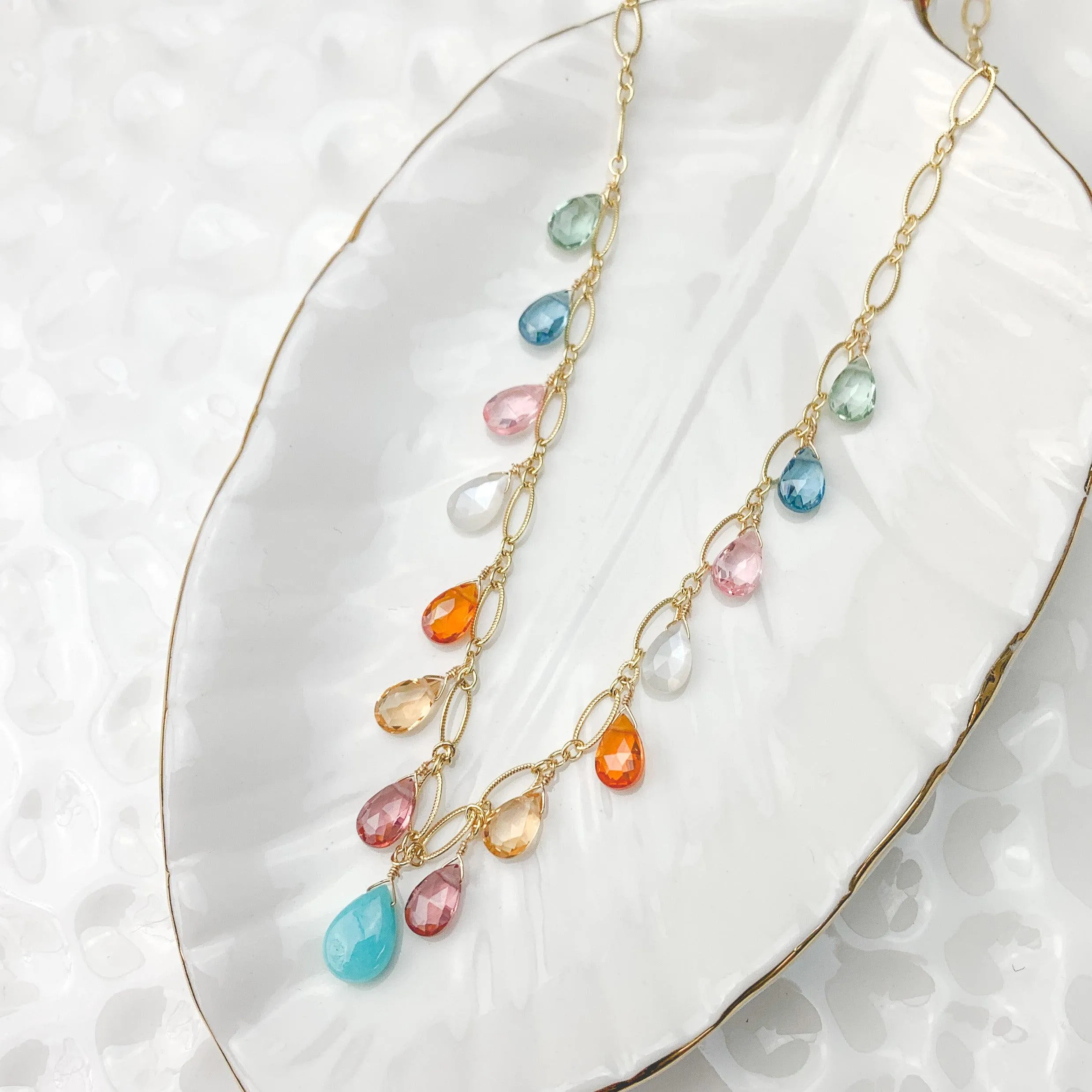 Colorful Drape Amazonite Necklace
