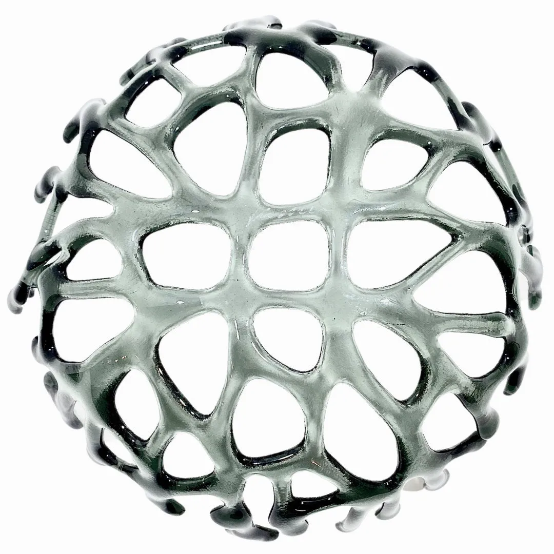 Coral Branch Bowl | Medium Gray Transparent Glass