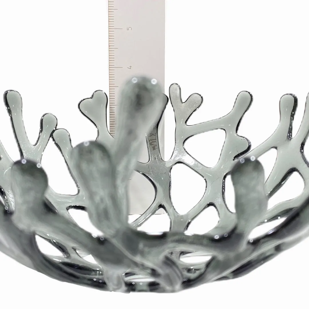 Coral Branch Bowl | Medium Gray Transparent Glass