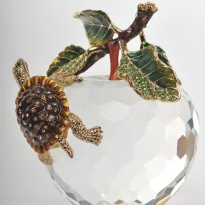 Crystal Apple with a Turtle