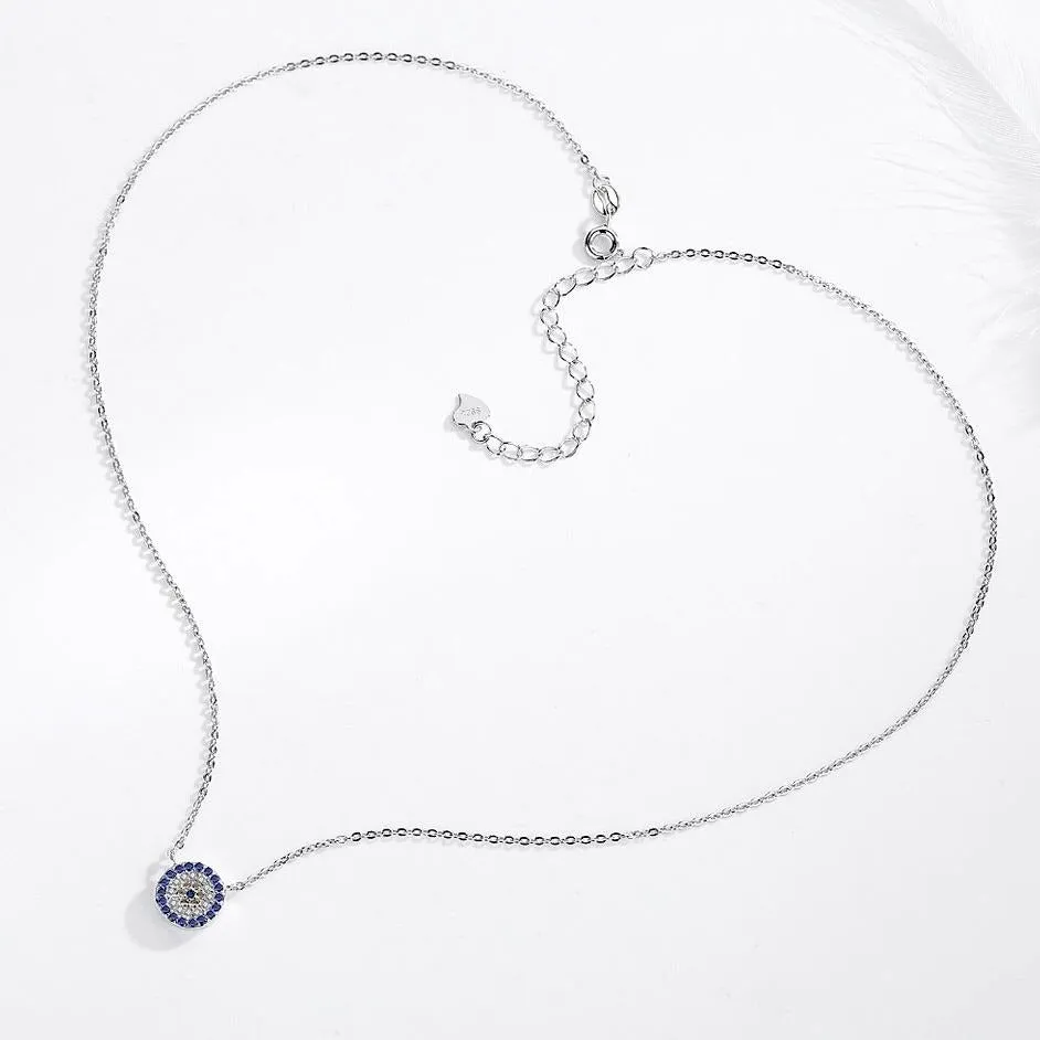 Crystal Eye Sterling Silver Pendant