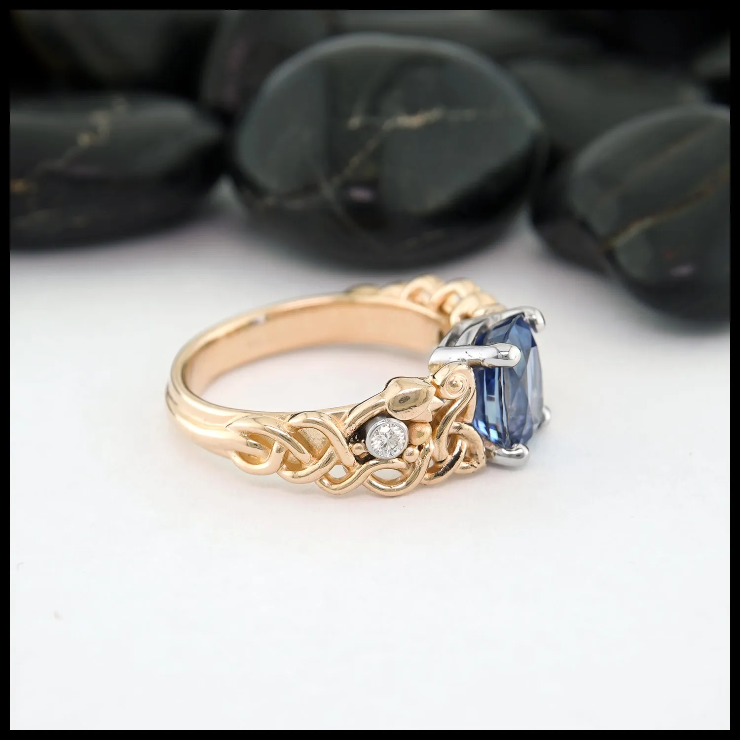 Custom Sapphire and Diamond Ring