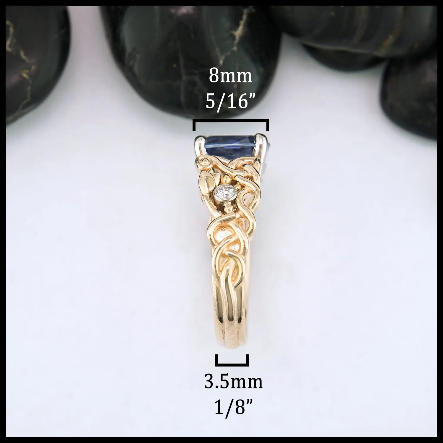 Custom Sapphire and Diamond Ring