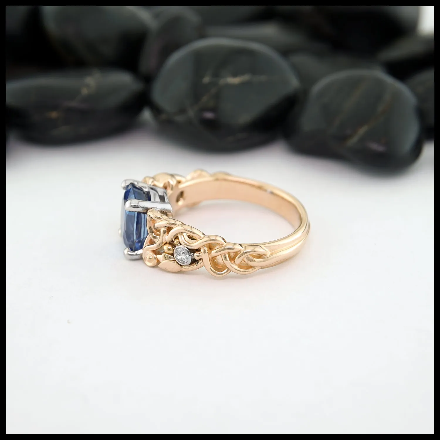 Custom Sapphire and Diamond Ring