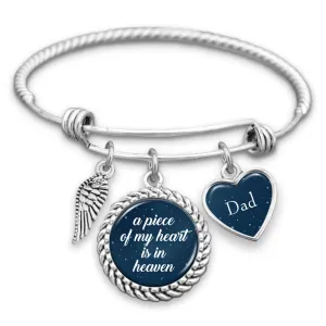 Customizable Piece Of My Heart Night Sky Wing Charm Bracelet