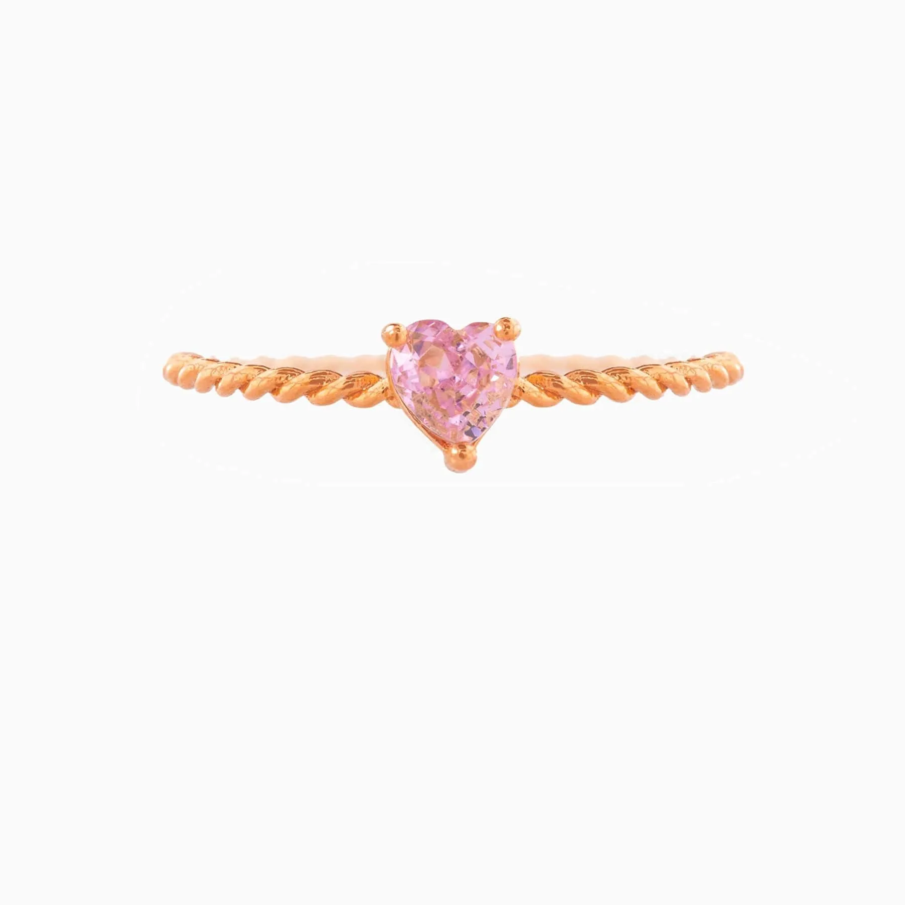Cute Cubic Zirconia Heart Ring