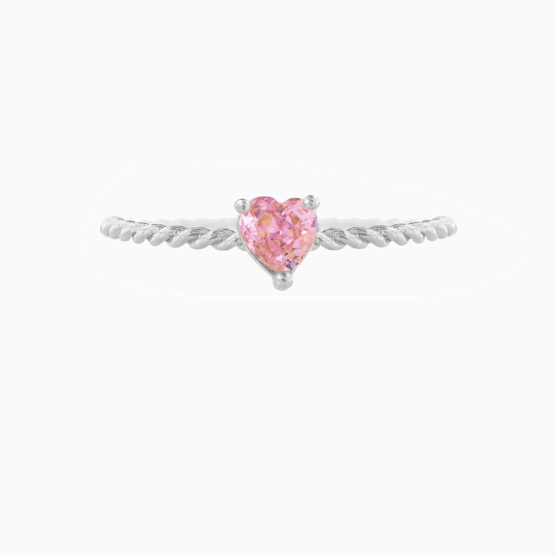 Cute Cubic Zirconia Heart Ring