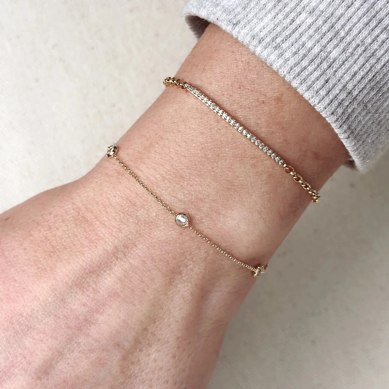 CZ Bezel Bracelet