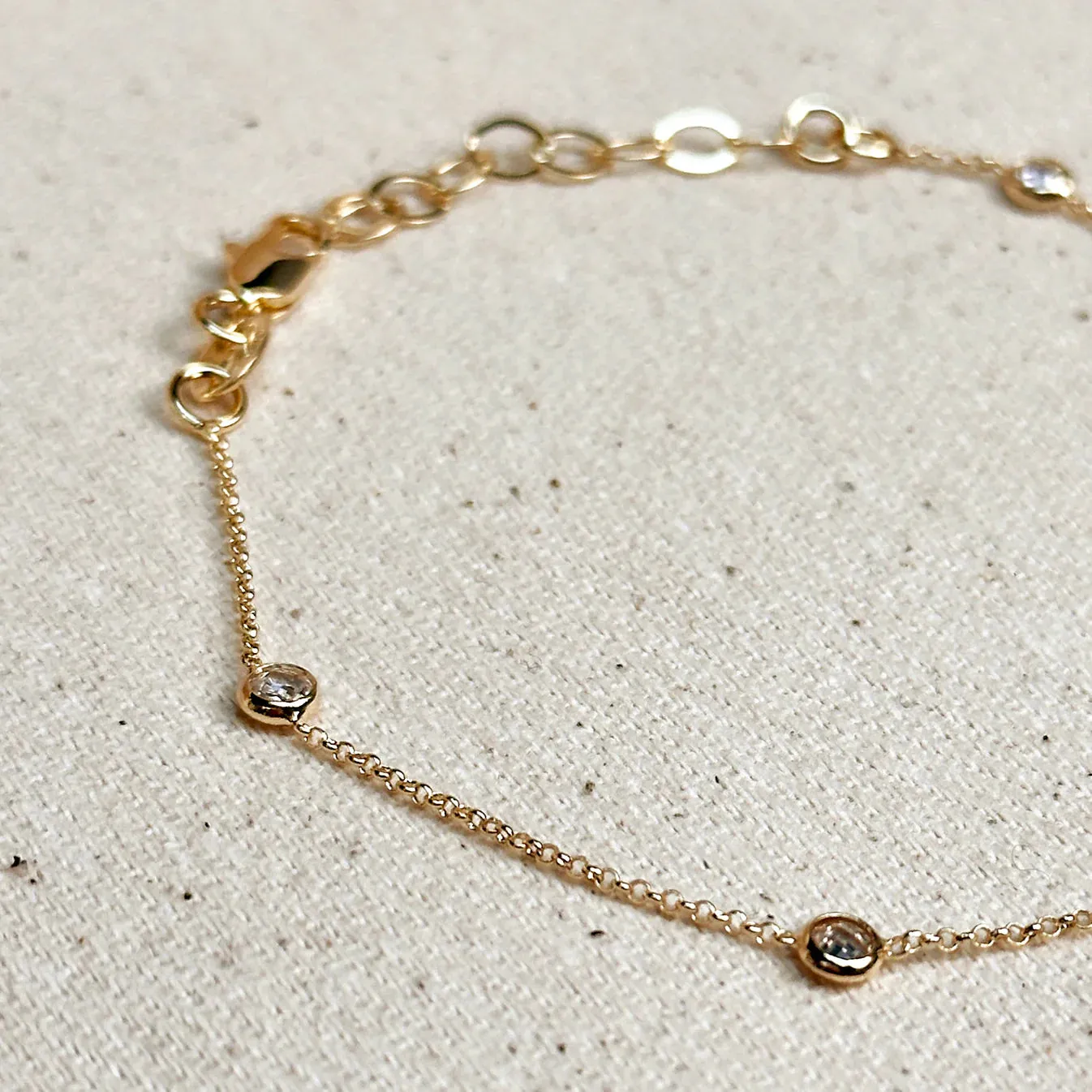 CZ Bezel Bracelet