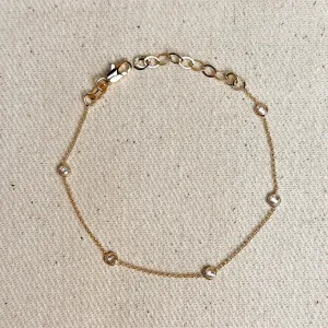 CZ Bezel Bracelet