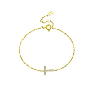 Cz Cross Chain Bracelet
