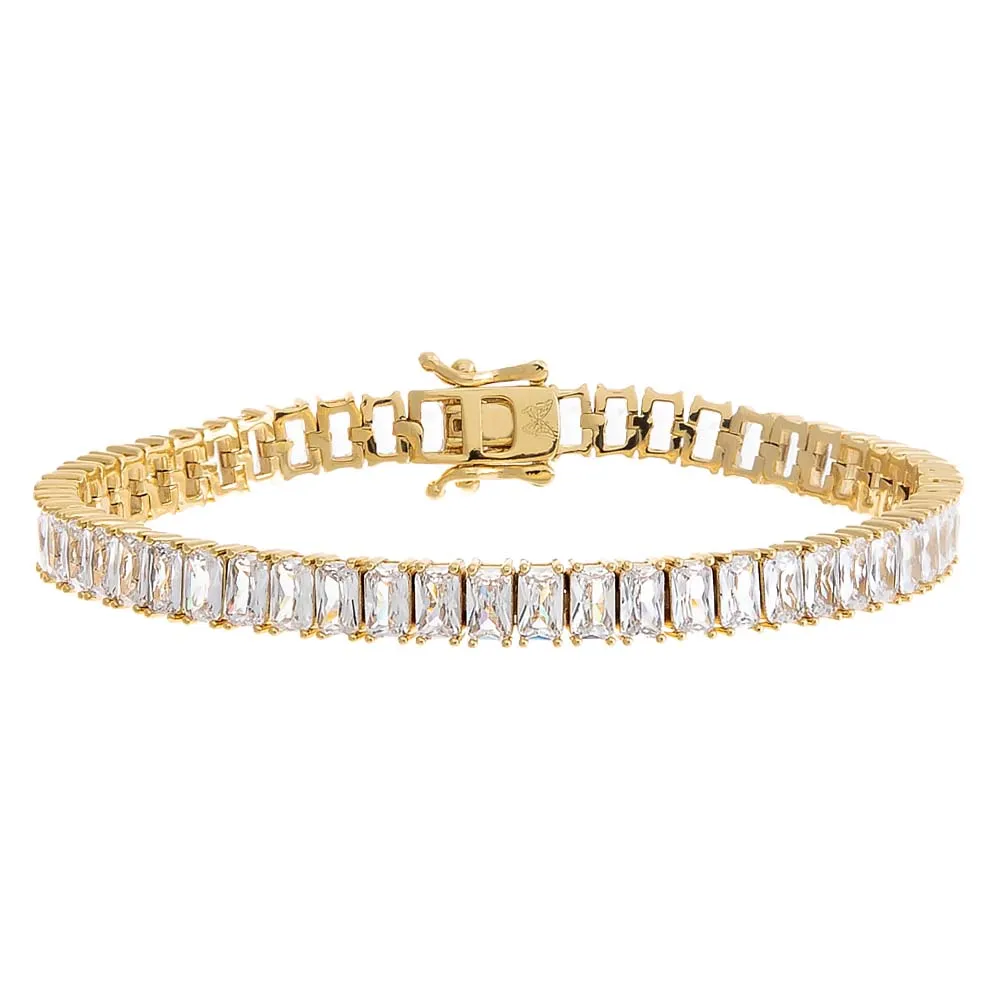 CZ Emerald Cut Tennis Bracelet