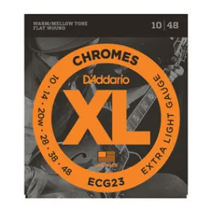 D'addario ECG23 Chromes Flat Wound Extra Light Strings