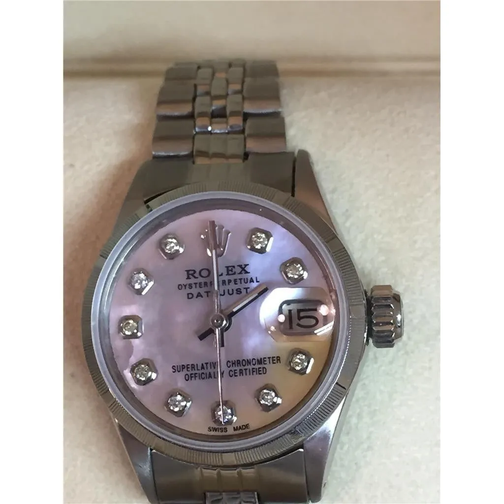 Datejust Rolex Watch Jubilee Bracelet Diamond Dial Stainless Steel