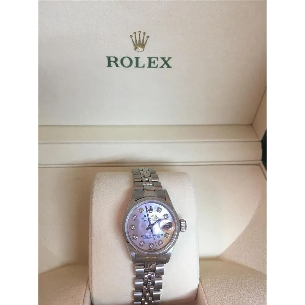 Datejust Rolex Watch Jubilee Bracelet Diamond Dial Stainless Steel