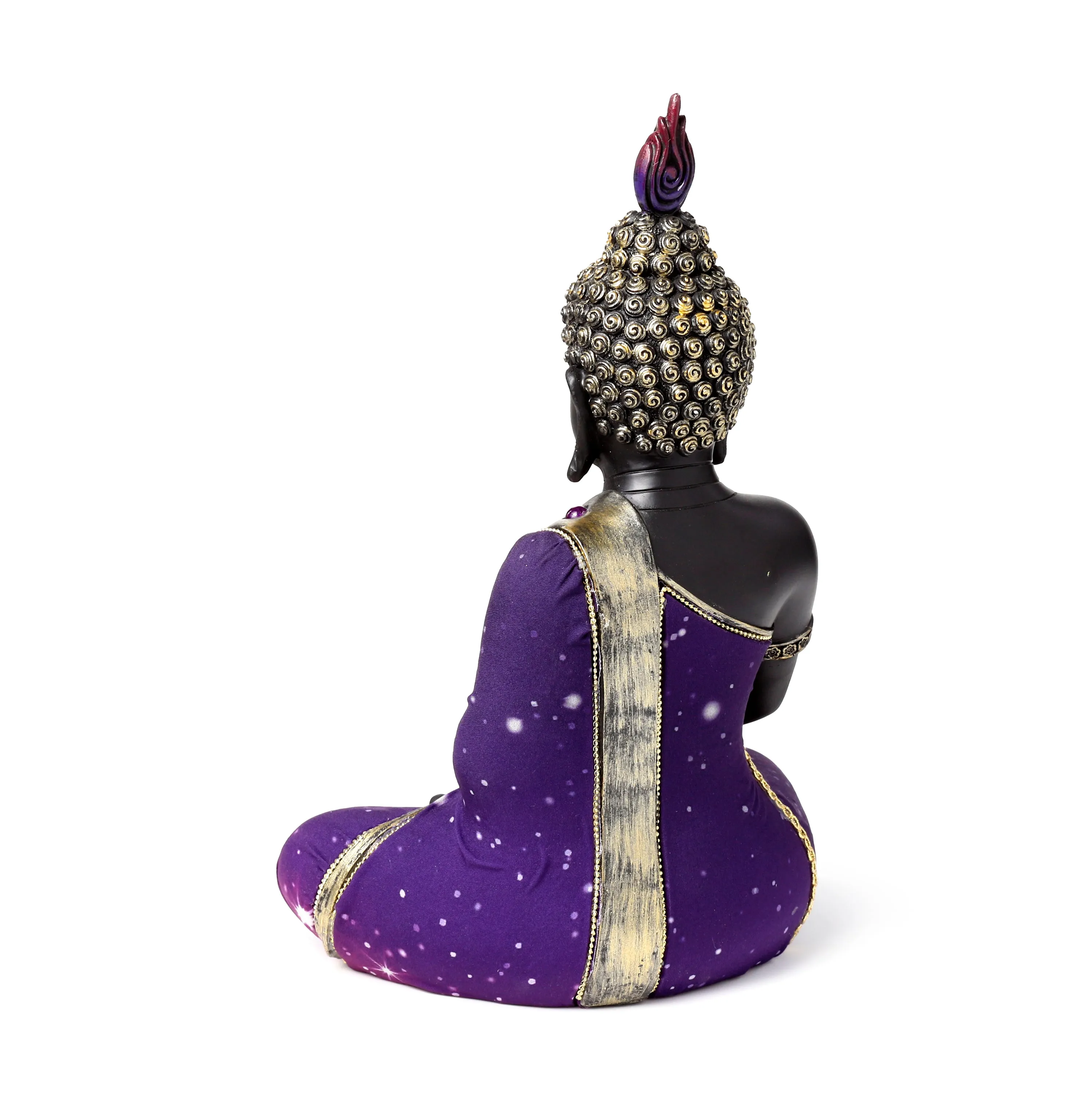 Decorative Thai Buddha Figurine - Purple & Black Dream Meditation