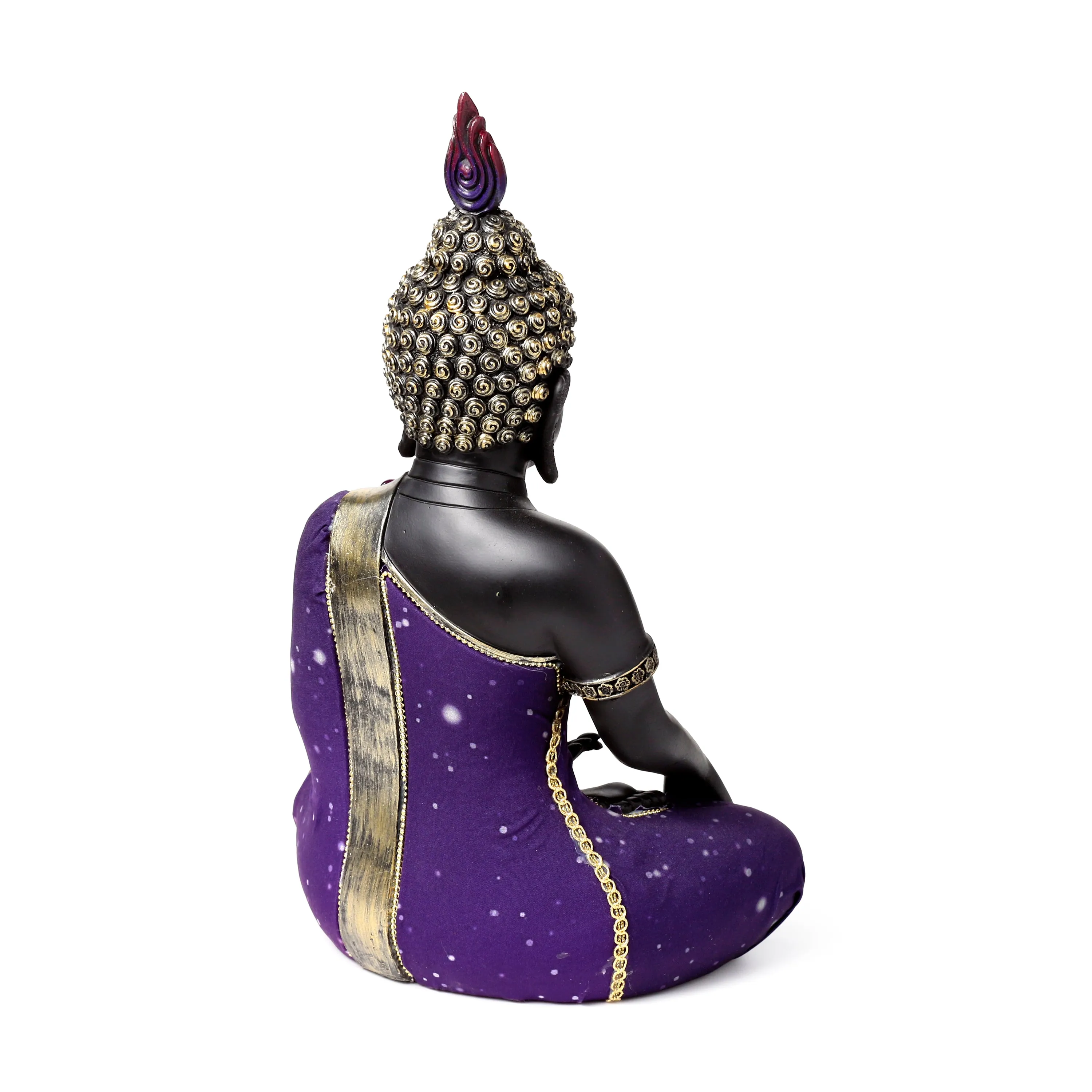 Decorative Thai Buddha Figurine - Purple & Black Dream Meditation