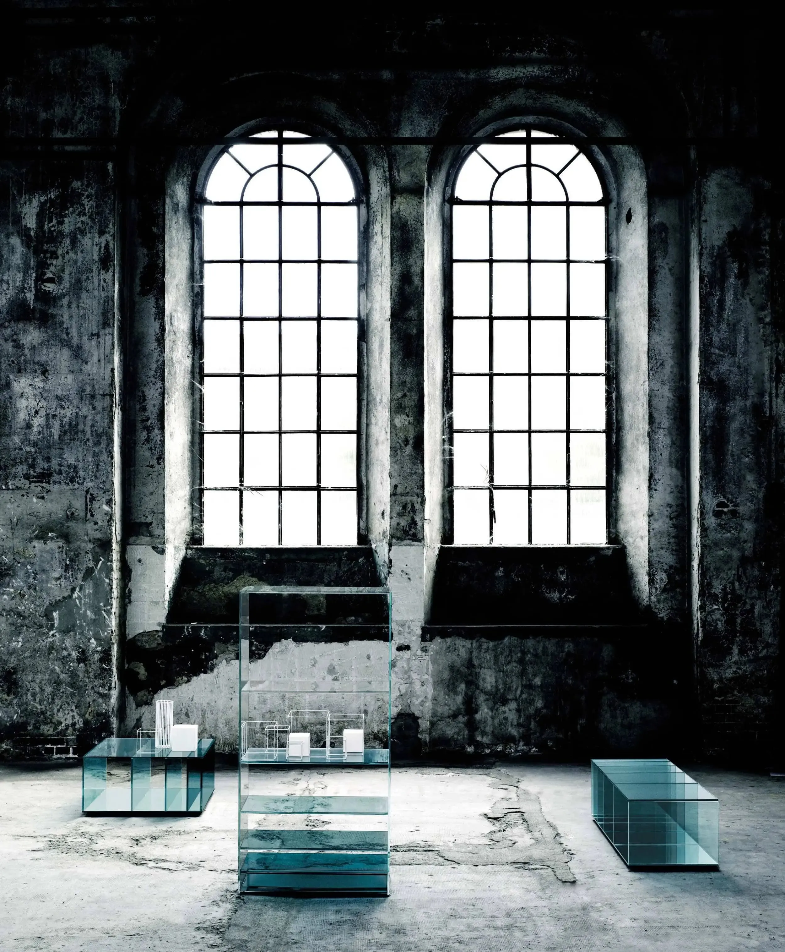 Deep Sea Glass Bookcase