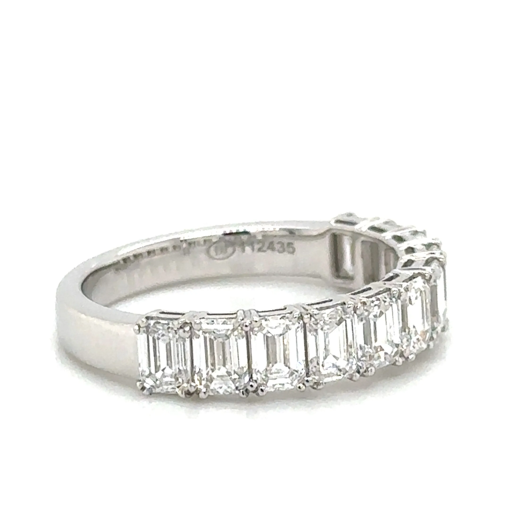 Diamond 2.28ct tw Emerald Cut Halfway Eternity Ring