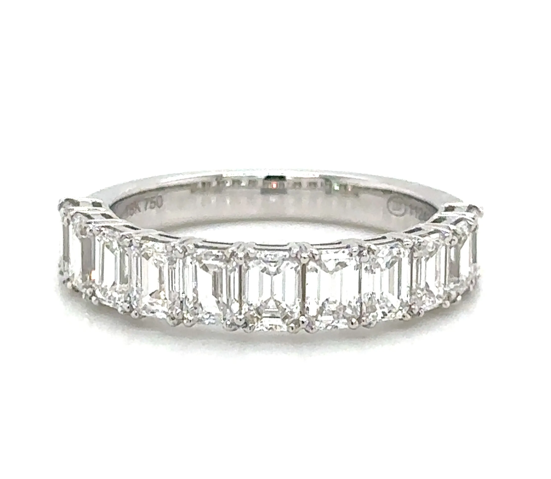Diamond 2.28ct tw Emerald Cut Halfway Eternity Ring