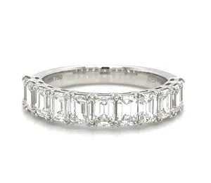 Diamond 2.28ct tw Emerald Cut Halfway Eternity Ring