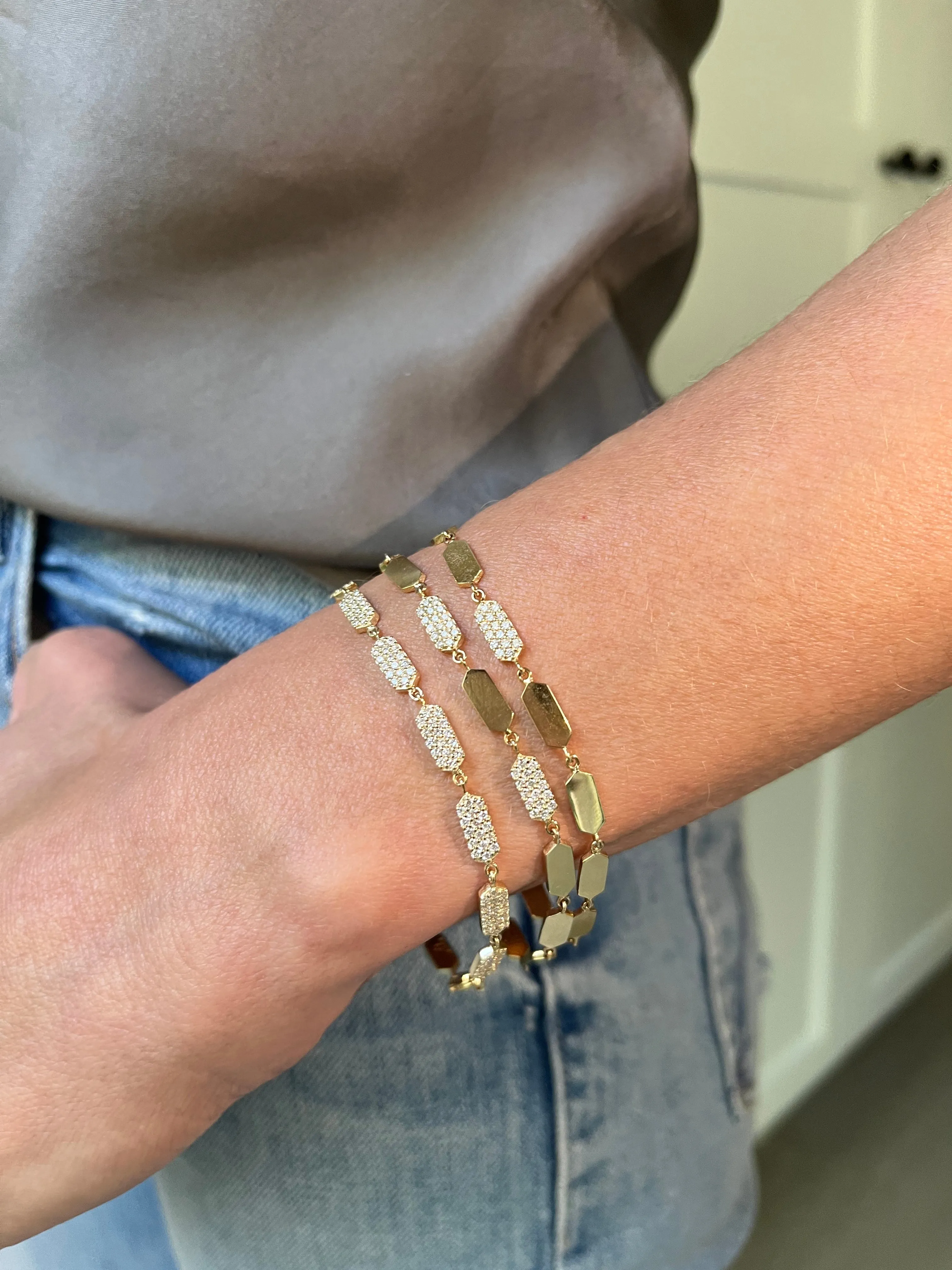 Diamond Confetti Bracelet - 1 Station | White Gold