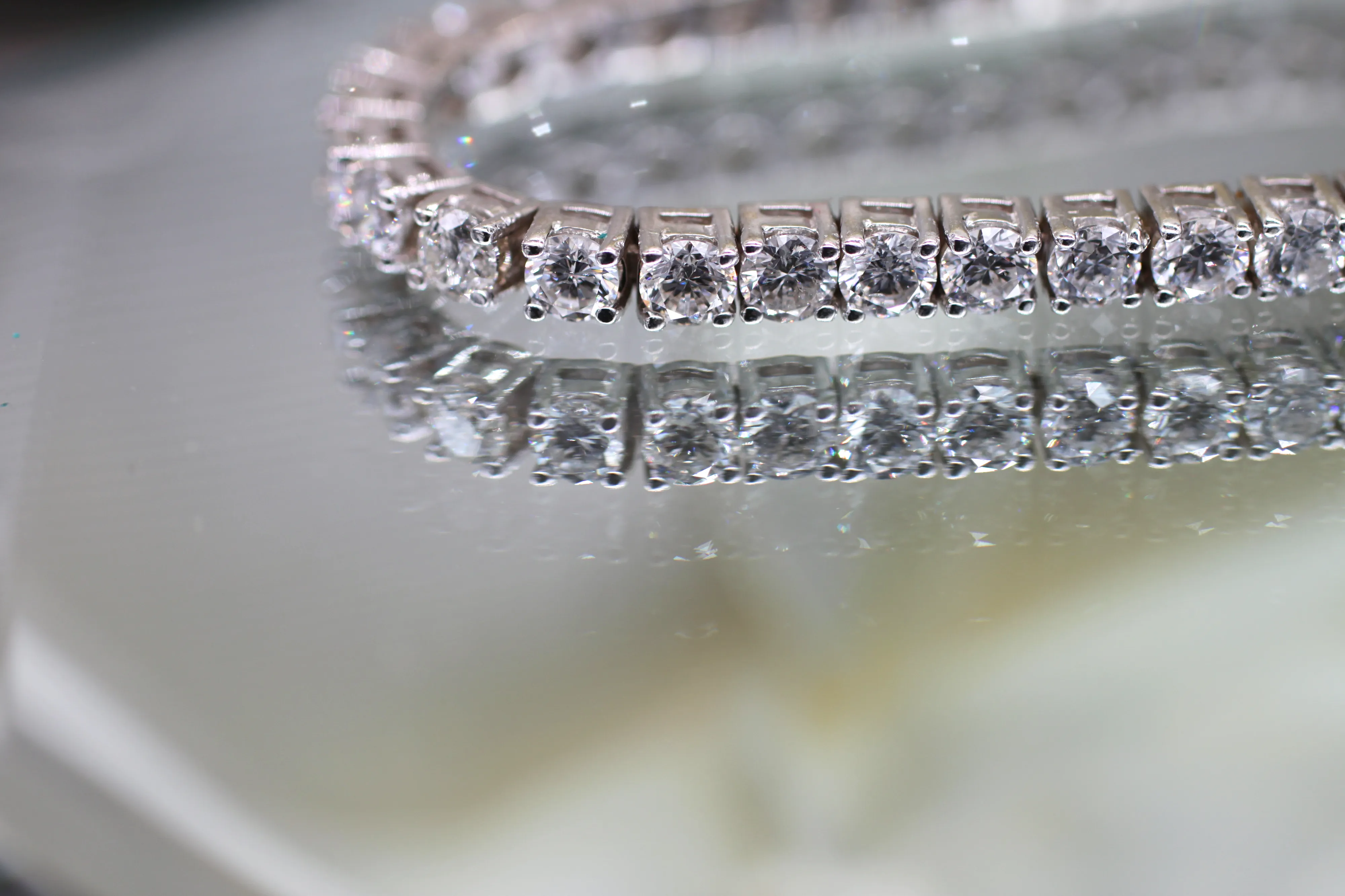 Diamond Line Tennis Bracelet (Natural AAAA Diamonds 7.95 ct)