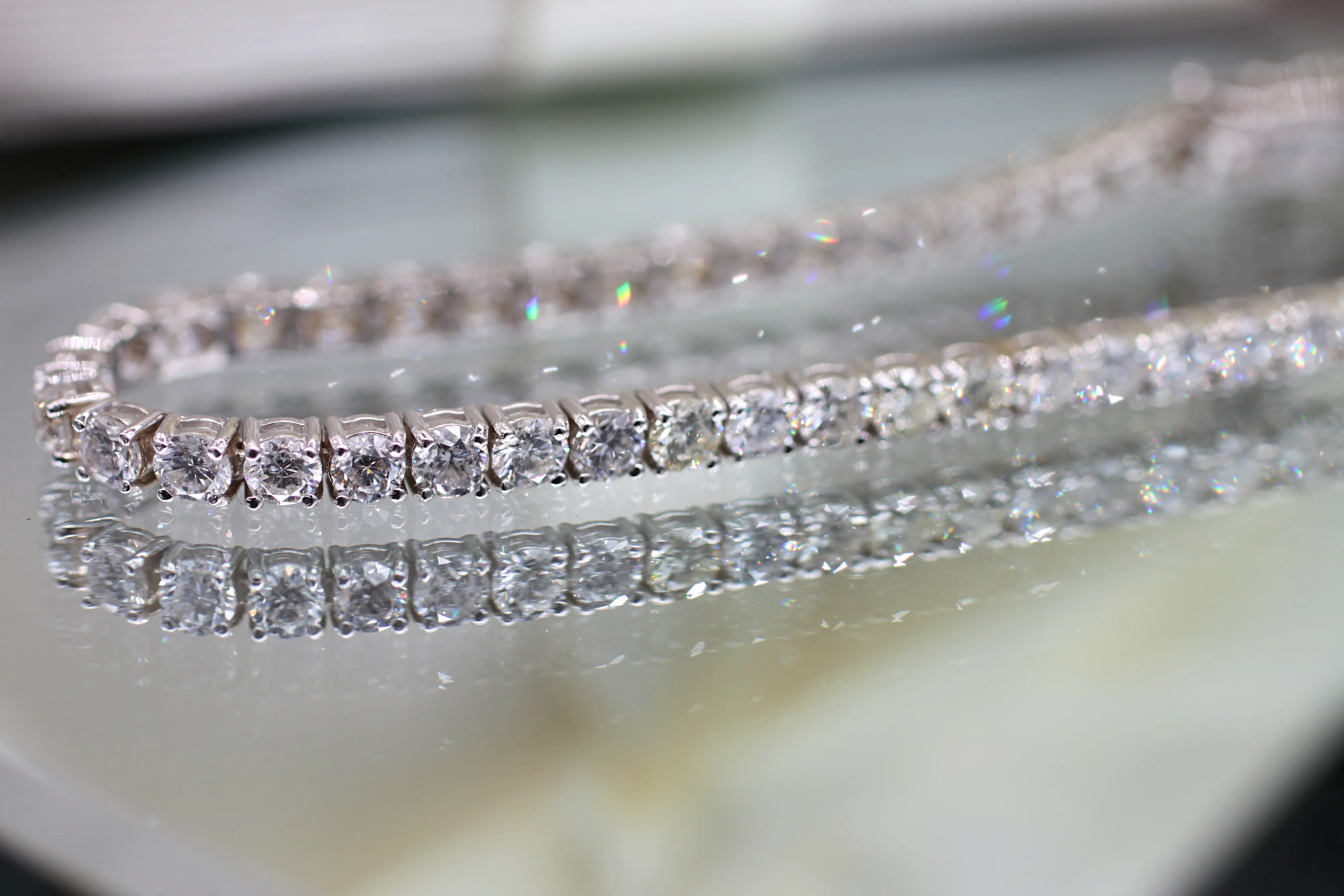 Diamond Line Tennis Bracelet (Natural AAAA Diamonds 7.95 ct)